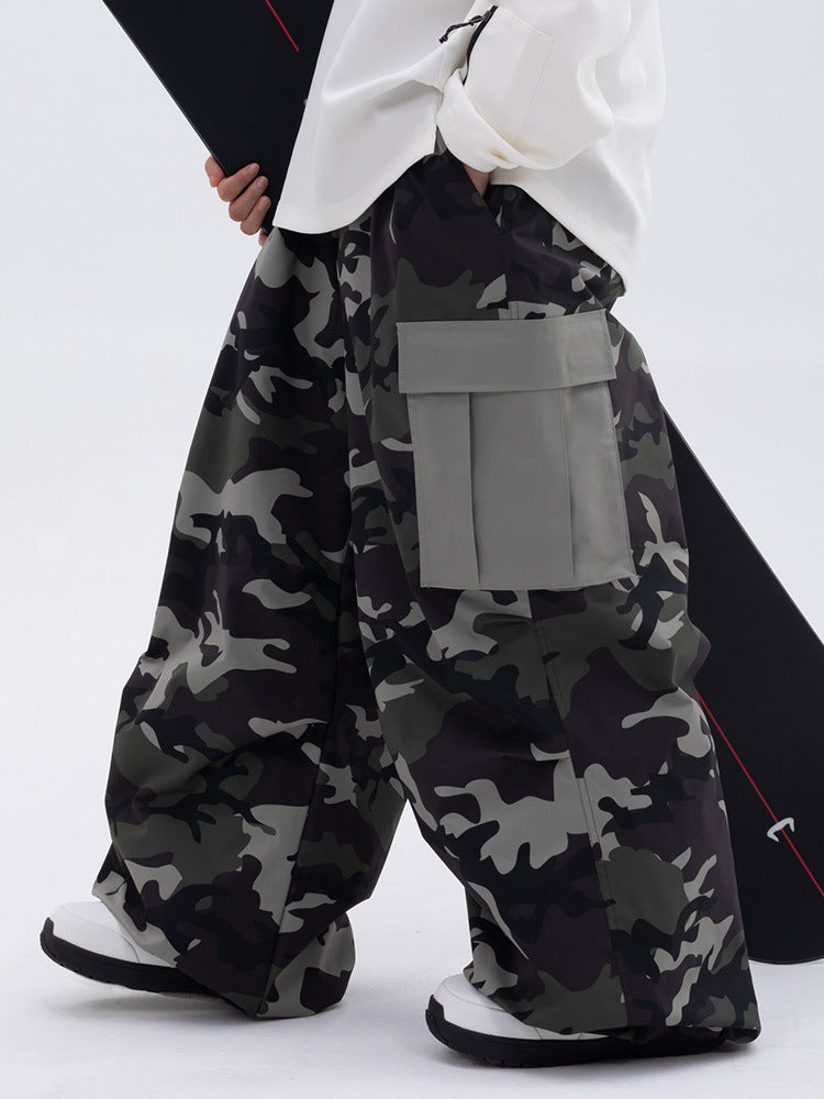 Womens Waterproof Loose-fitting Outdoor Ski Pants