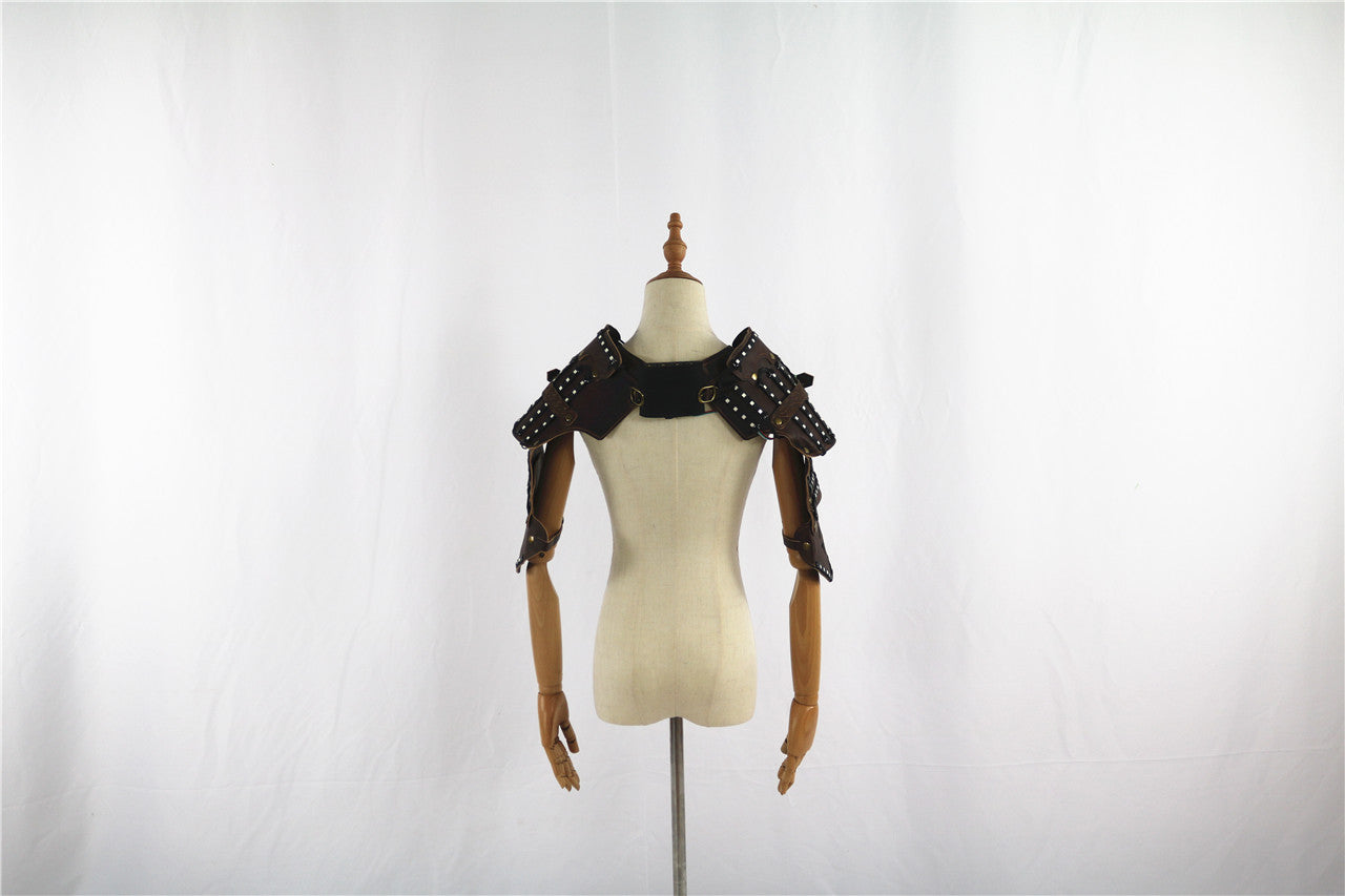 Glowing LED Clothes Armor Shawl PU Leather