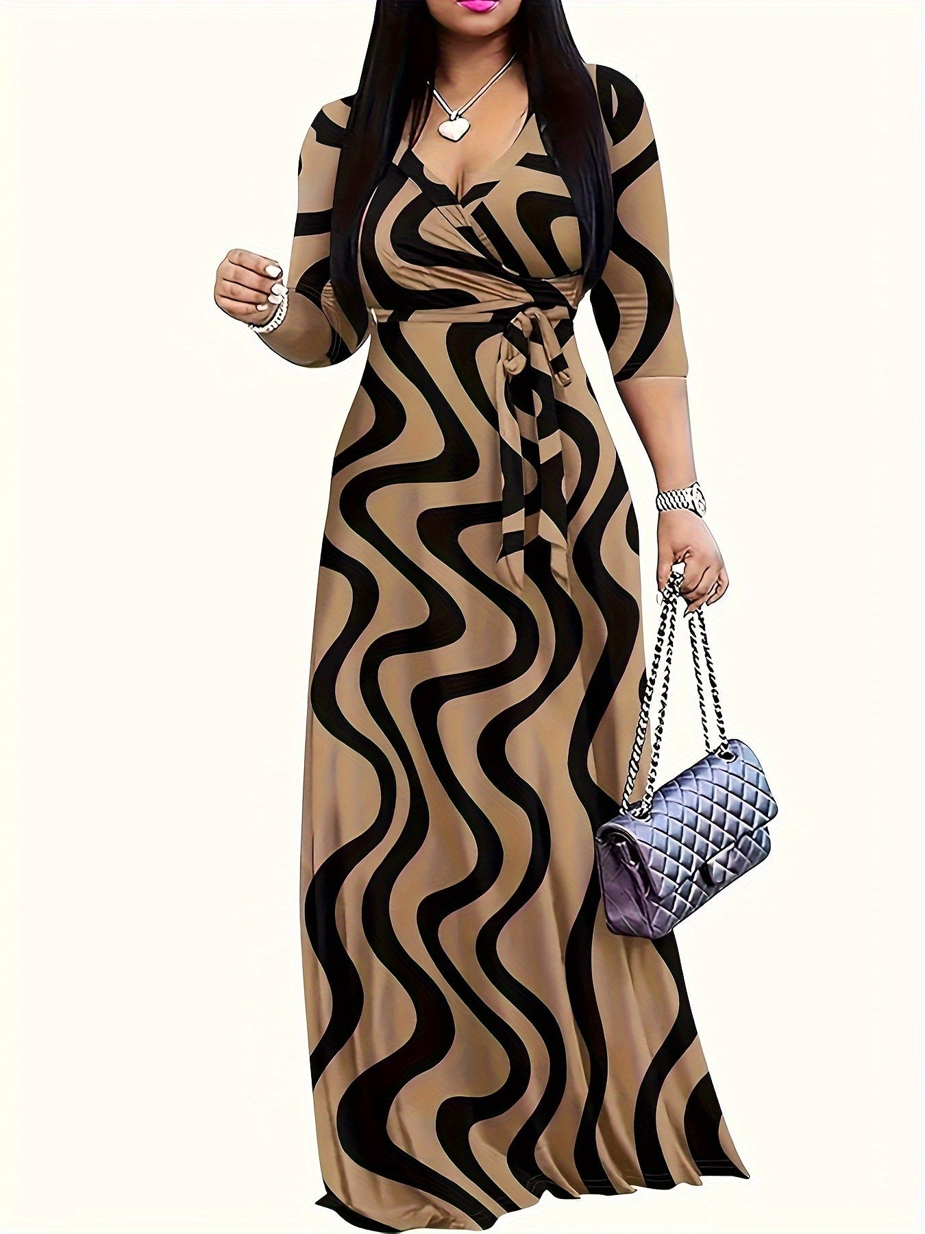 Stylish And Minimalist Lace Up Dress For Women
