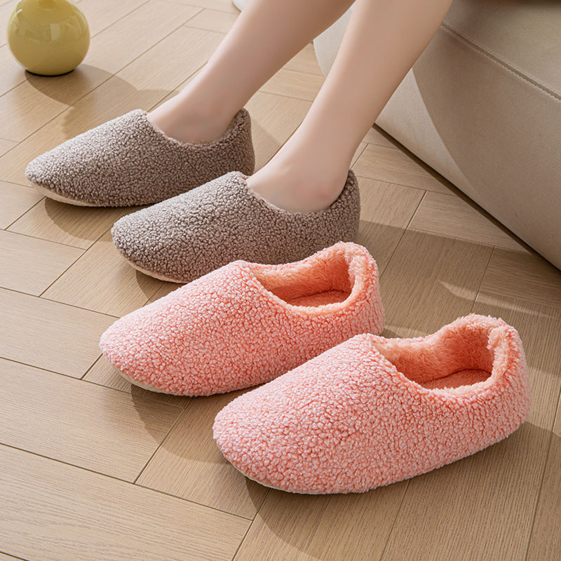 Furry Interior Home Women's Warm Four Seasons Confinement Cotton Slippers