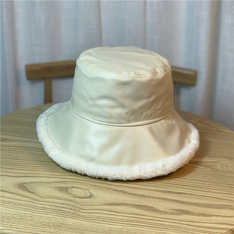 Fashion Lamb Fleece Warm Bucket Hat