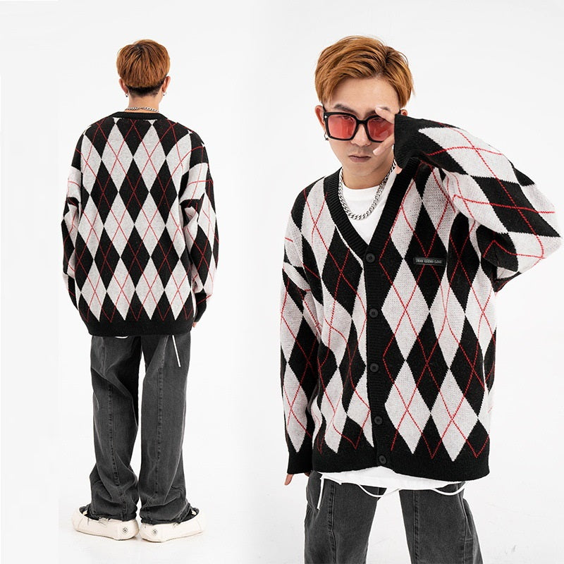 Autumn New Loose V-Neck Slouchy Knit Cardigan Coat