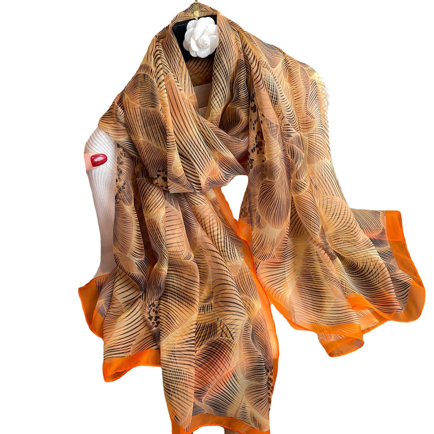 Thin Yourou Yarn Begonia Scarf Shawl