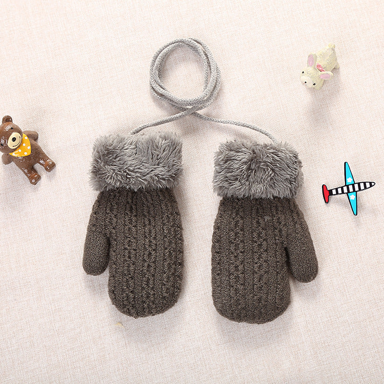 Double-layer Knitted Drop-resistant Velvet Gloves