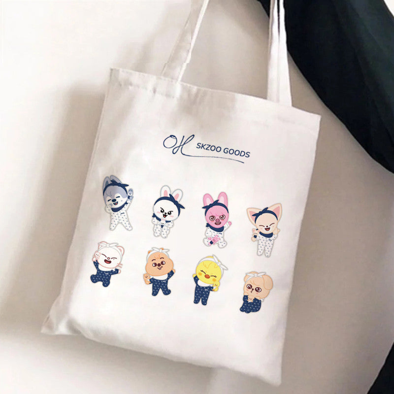 Cute Cartoon Canvas Tutor Lunch Bag