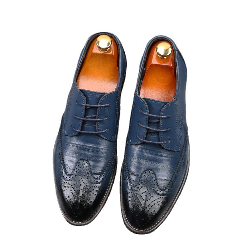 Fashion Men's Shoes With Laces Fashion Casual Leather