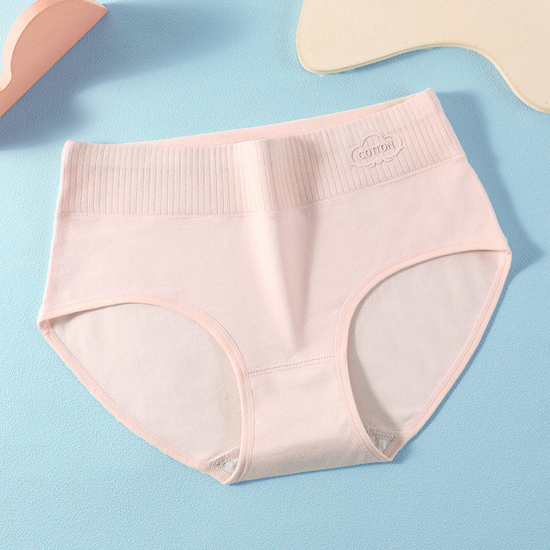 Antibacterial Pure Cotton Women's Underwear Printed Mid Waist Cotton