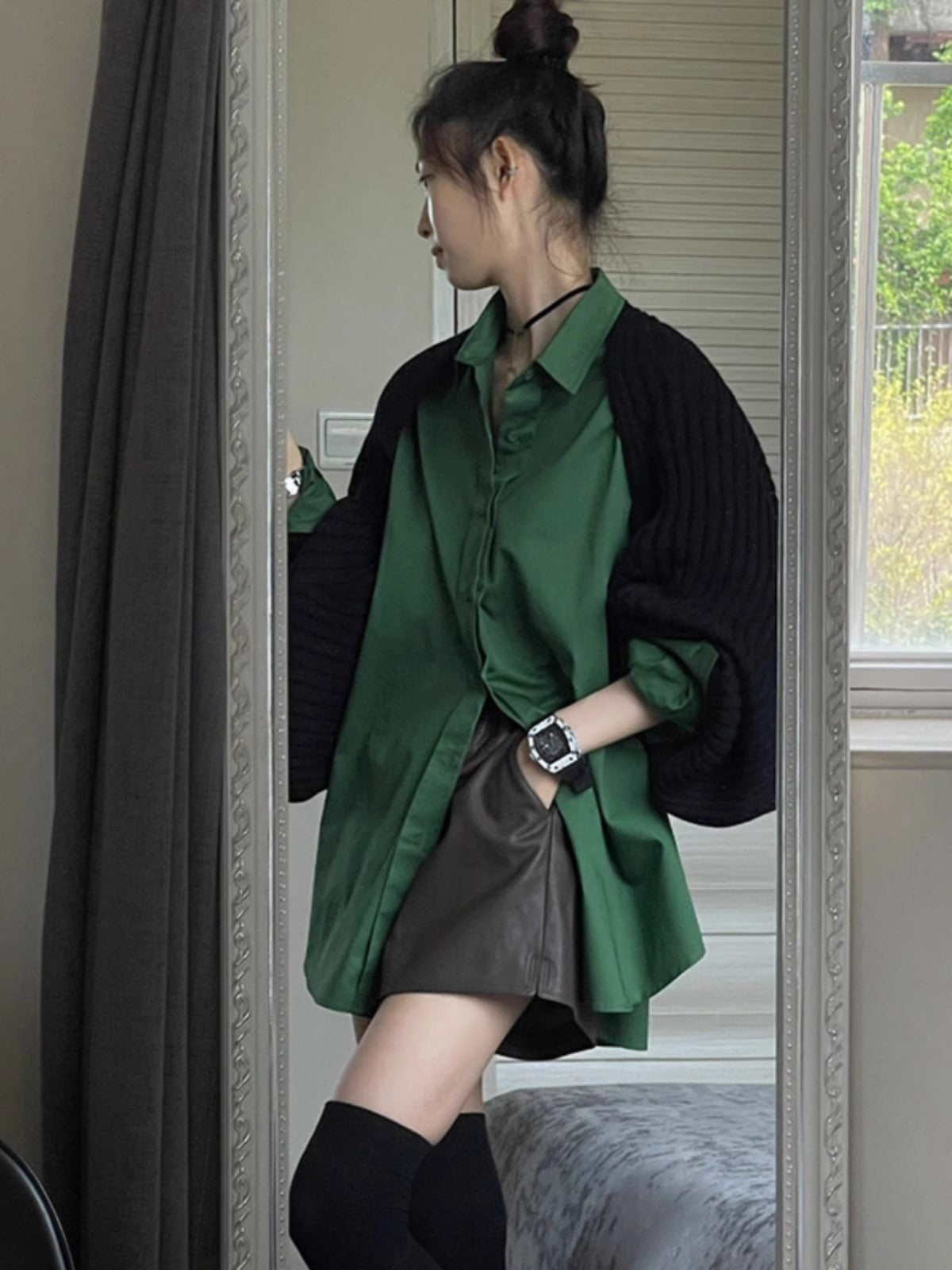 High Sense With A Set Of Sweater Shirt Two-piece Set