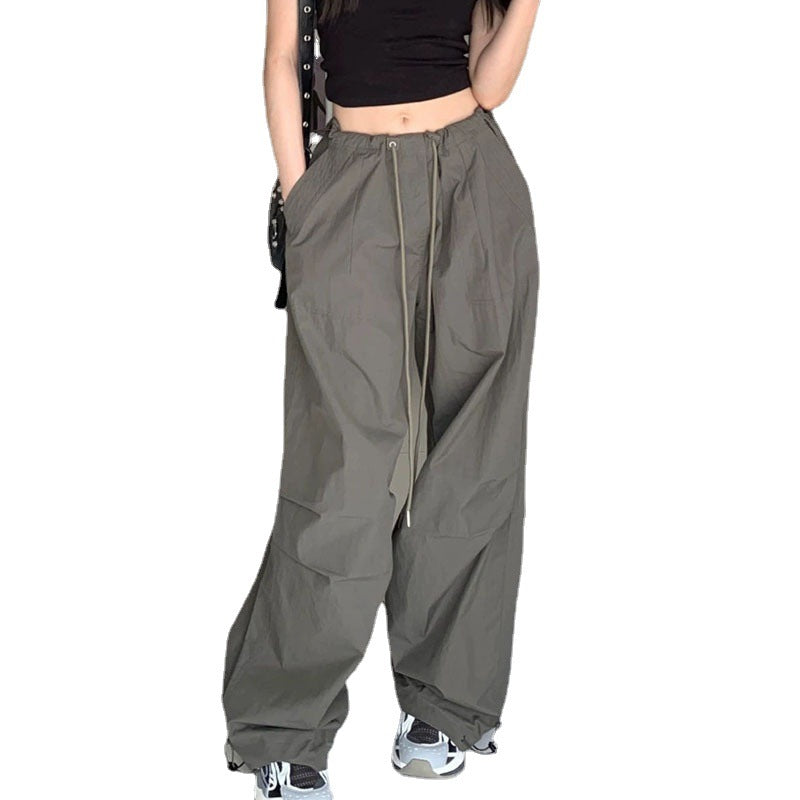Women's Fashion Simple Pleated Slim-fit Drooping Wide-leg Pants