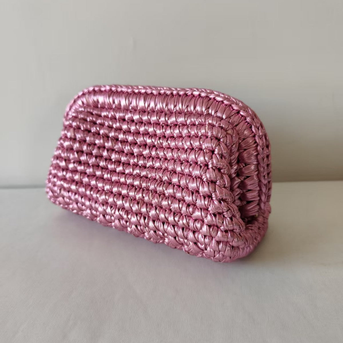 Handwoven Vibrant Metallic Thread Multi-Color Stylish Clutch Bag