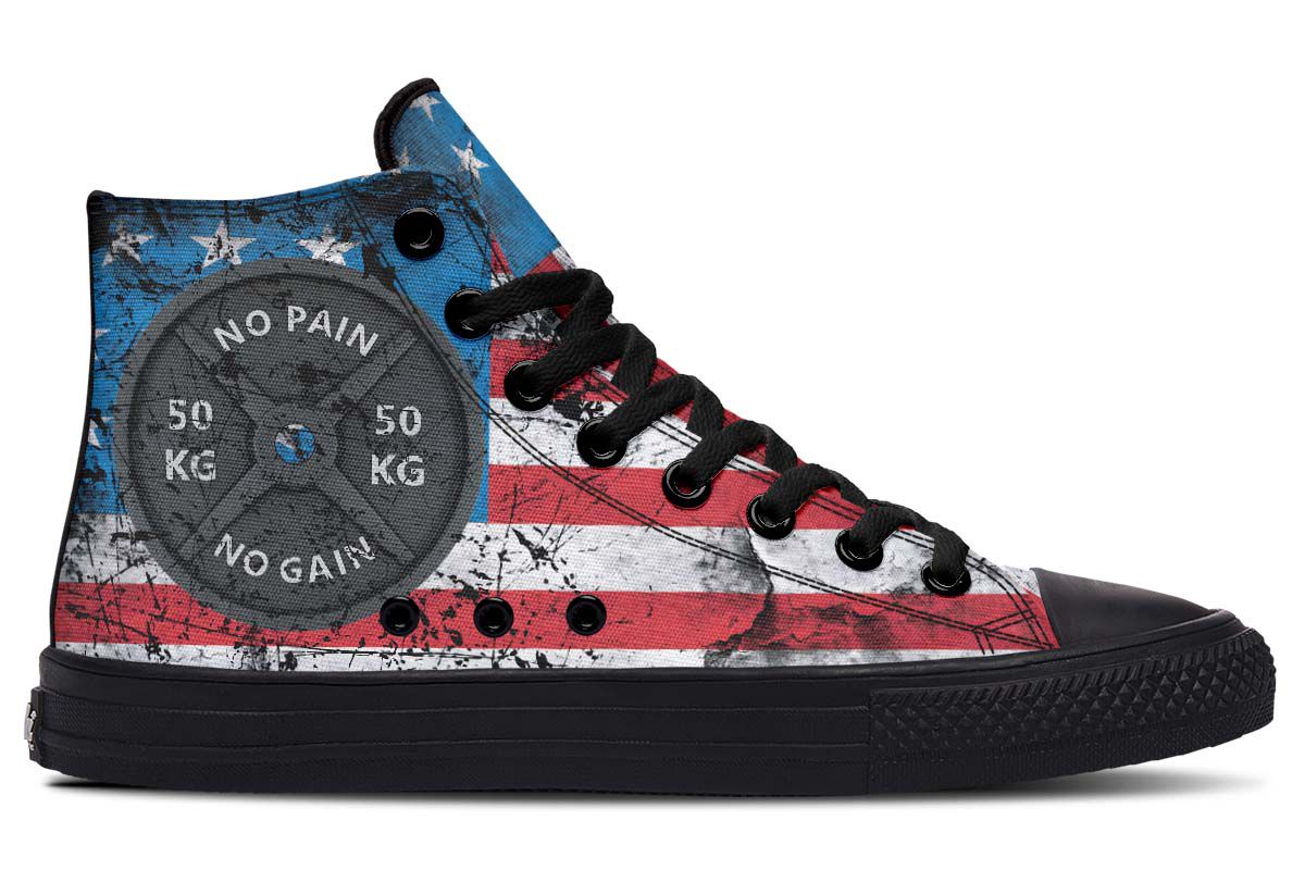 Men's And Women's Fashion Color Printing High-top Canvas Shoes
