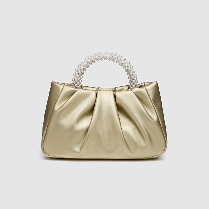Sød Håndtaske Jomfru Perletaske Dame Mode Alsidig Plisseret Crossbody Cloud Bag Minipung