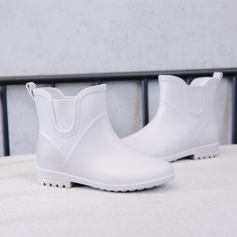 Fashion All Seasons Ladies All-match Rain Boots Short Tube