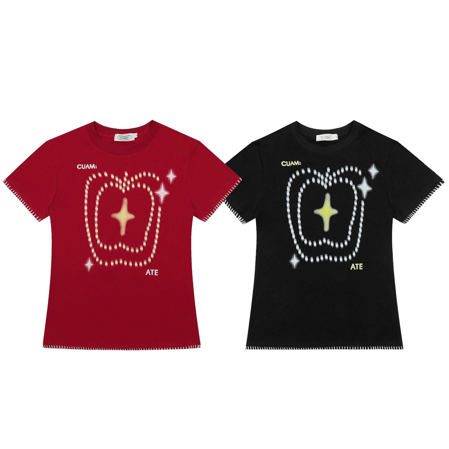 American Retro Hot Girl Personality Design Short Sleeve