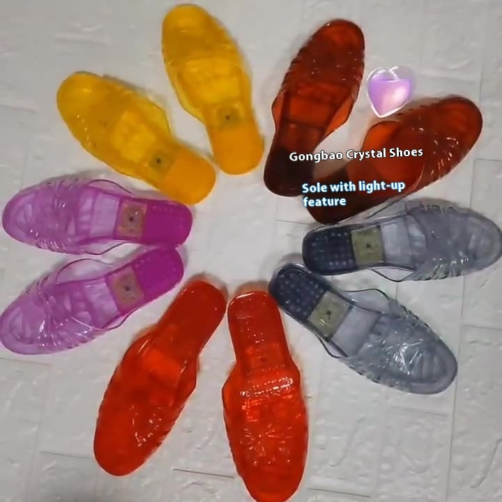 Glitter Crystal Slippers Transparent Non-slip Surprise Birthday Gift