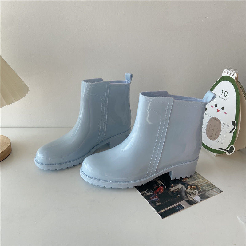 Women's Non-slip Rain Boots Mid-to-short Fashion Outer Wear