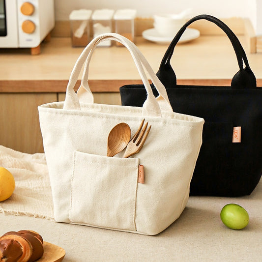 Thick Aluminum Foil Canvas Student Office Worker Lunch Bag