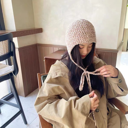 Knitted Women's Chenille Handmade Wool Design Retro