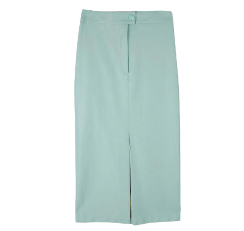 Fashionable High-waisted Figure-flattering Mid-length Skirt