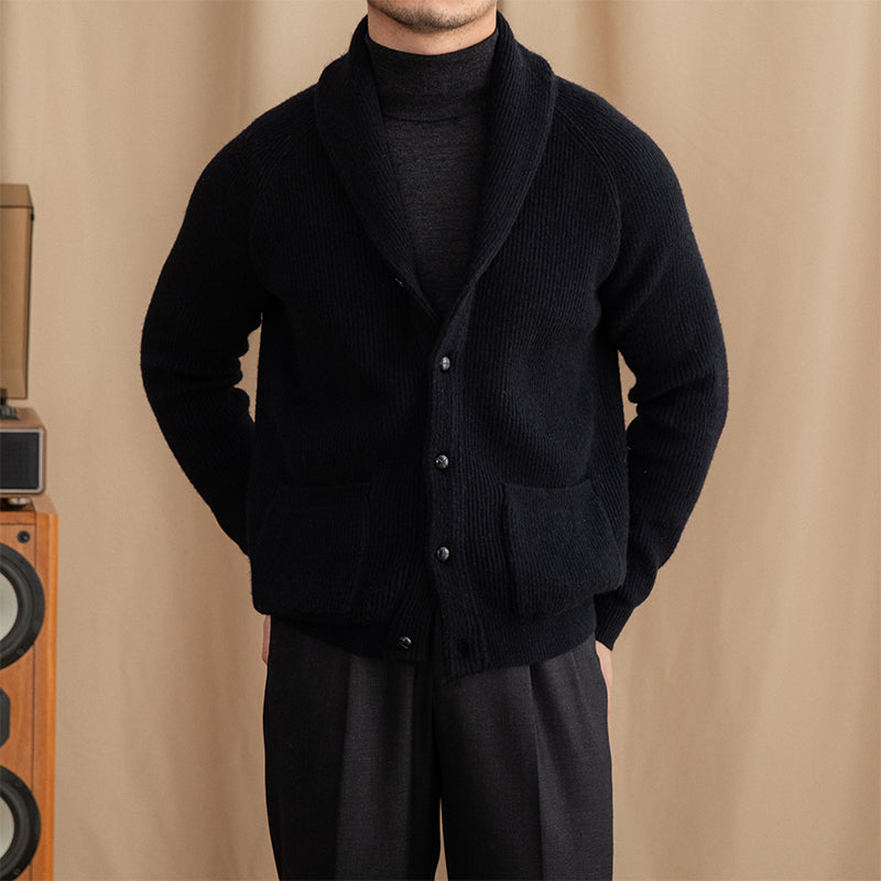 Tynd Vintage Strikket Cardigan til Mænd Retro