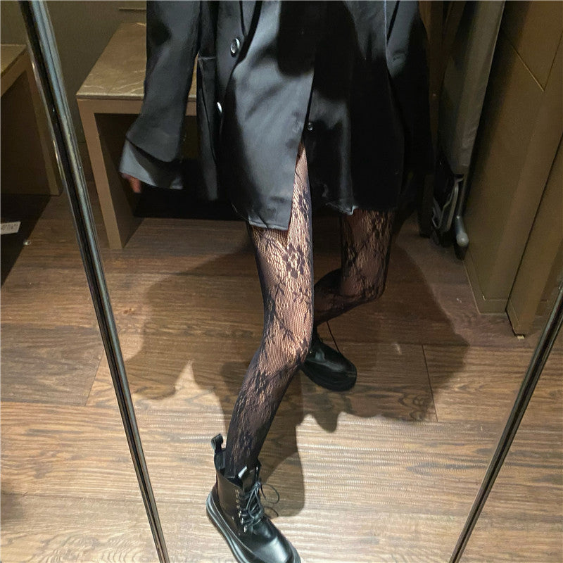 Flower Thin Mesh Lace Base Body Stockings