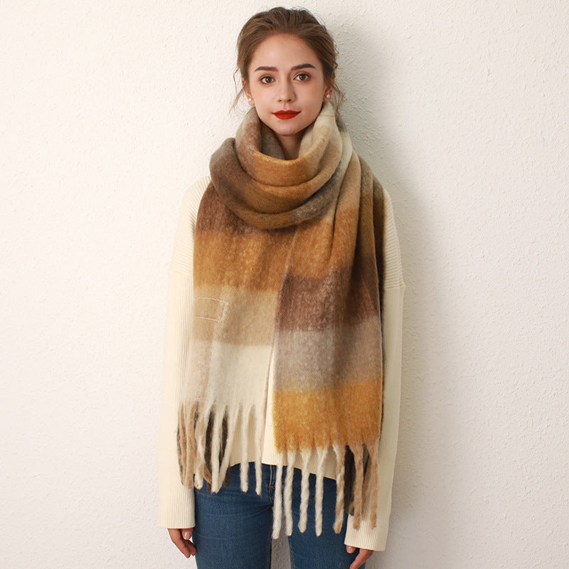 AC Gitter Fortykket Nye Mohair Cashmere Halstørklæder til Kvinder