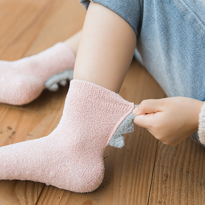 Thickened Coral Fleece Floor Socks For Babies Perfect For Fall And Winter