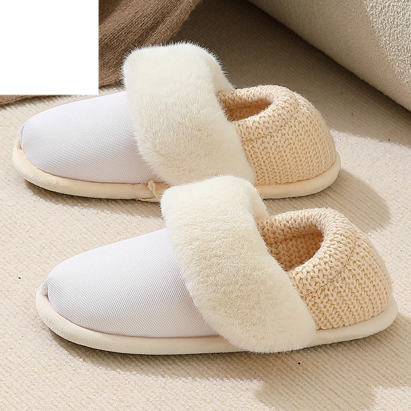 Removable And Washable Cotton Slippers Women's Autumn And Winter Bag Heel