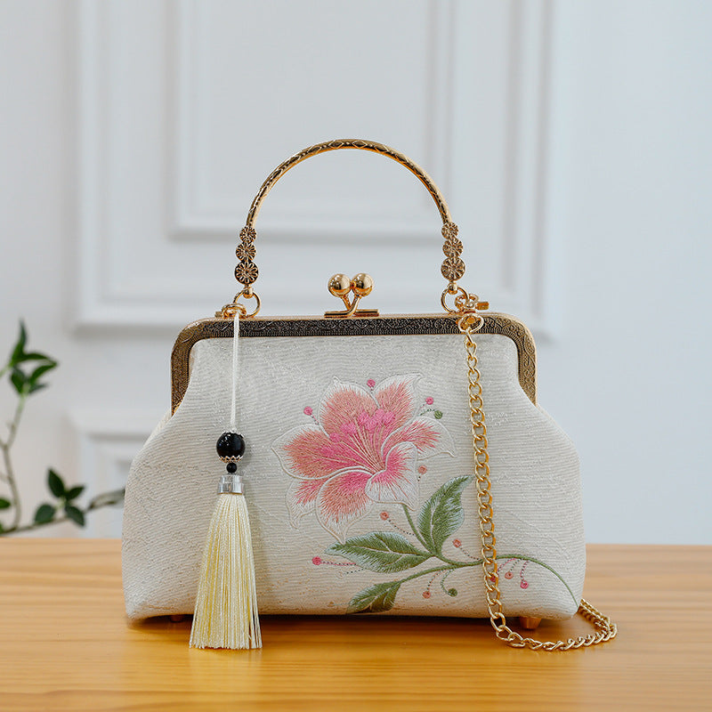 Ethnic-style Embroidered Handbag Shoulder Bag And Crossbody
