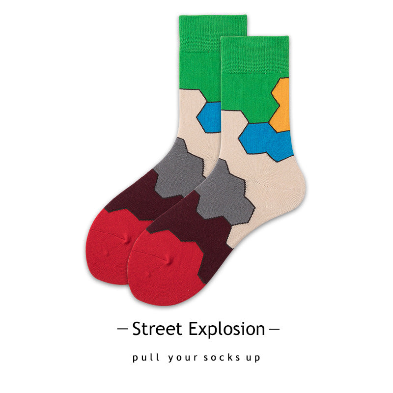 Cartoon Jacquard Sports Skate Socks