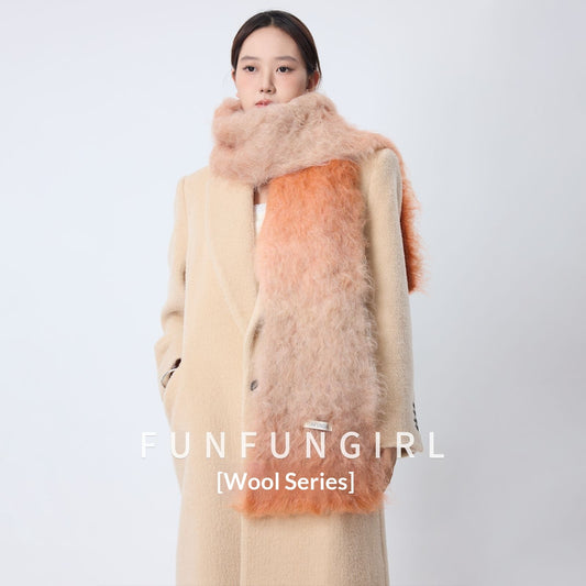 Fluffy Knitted Scarf Warm And Thick Scarf