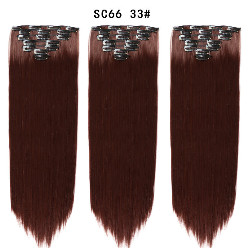 16 Card Seven-piece Hairpiece Clip Wig Beauty Chemical Fiber Wig Set Hair Extension