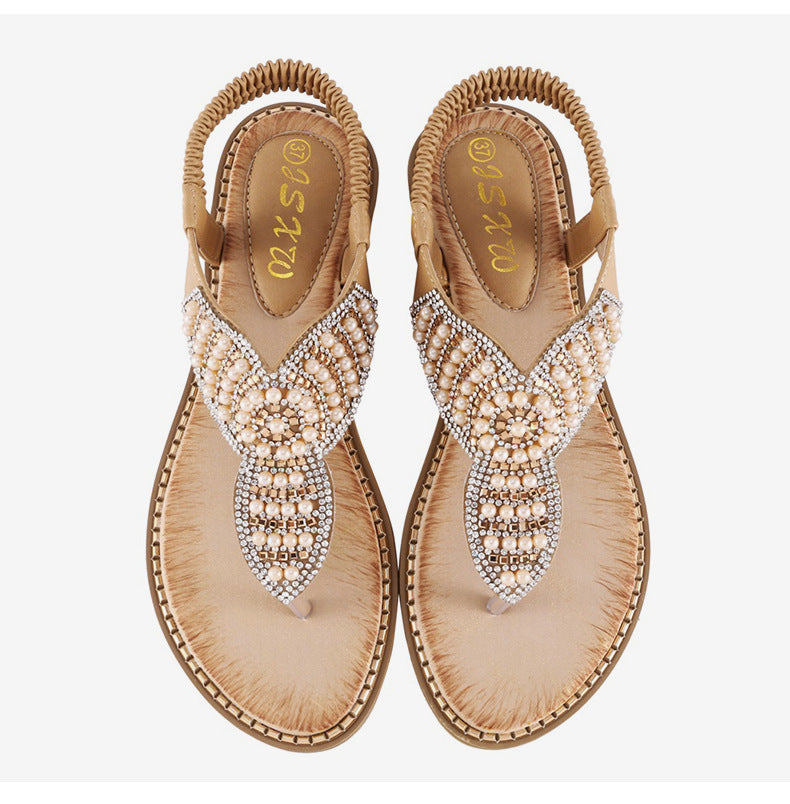 Thong Elastic Strap Sandals Cross Border Plus Size Fashion Women's