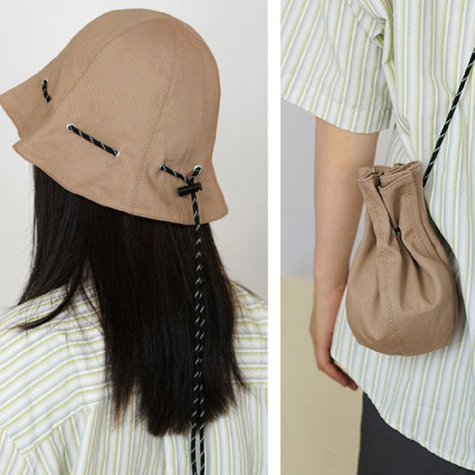 Ensfarvet Vendbar Denim Fiskerhat