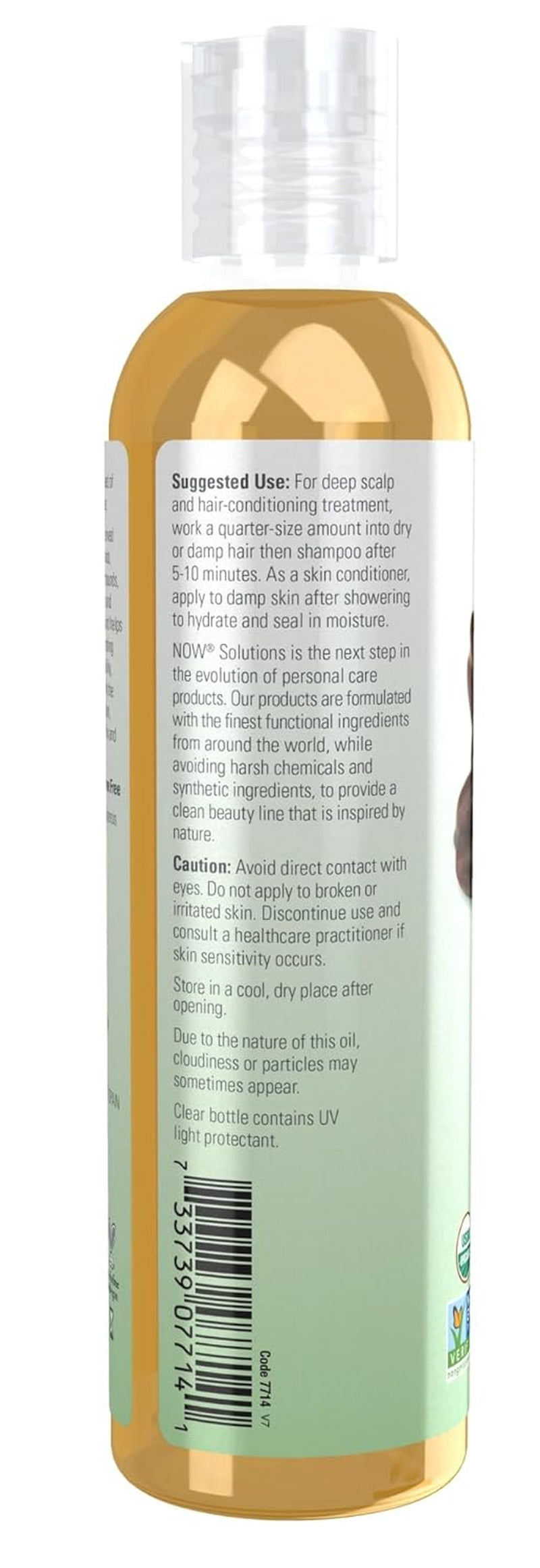 NOW Solutions, Organic Jojoba, Moisturizing Multi-Purpose Oil for Face, Hair and Body, 8-Ounce