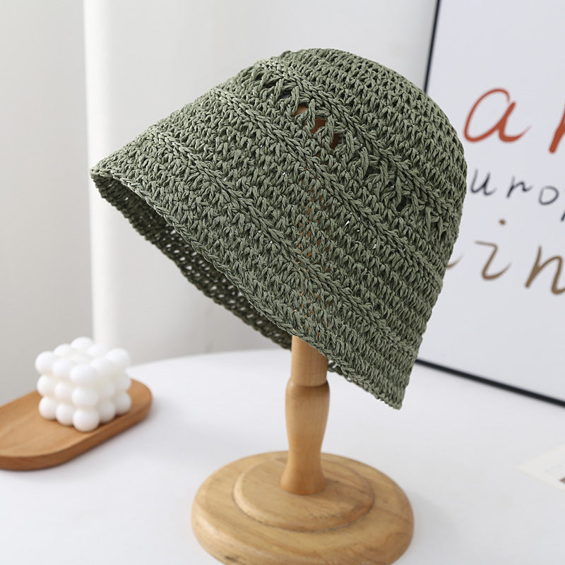 Fisherman's Hat Children's Woven Straw Hat Foldable Korean
