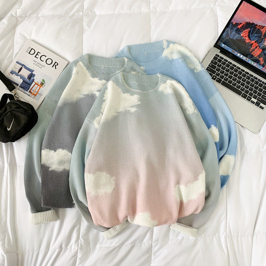 Autumn And Winter Casual Couple's Knitted Sweater Top