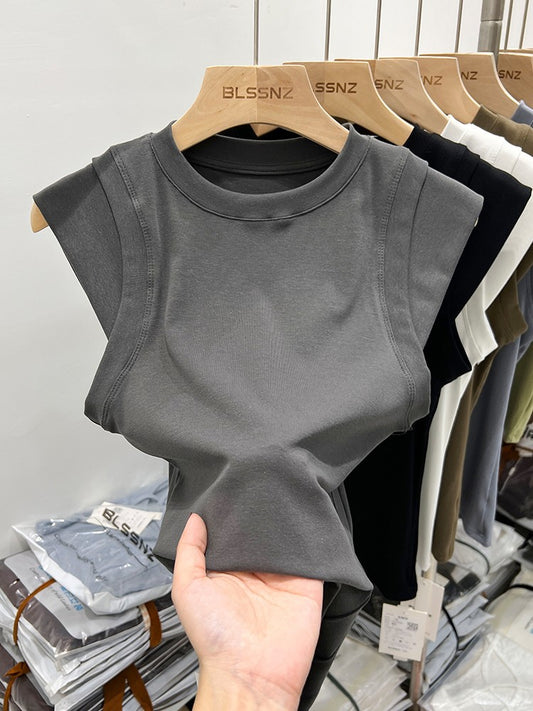 Niche Sleeveless Stitching Vest Top
