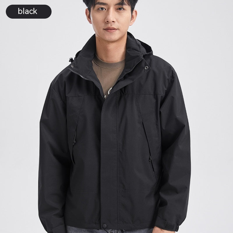 Hooded Outdoor Shell Jacket For Men And Women