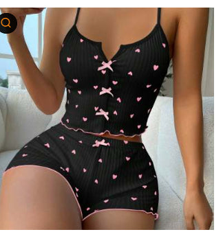 Women's Suspender Shorts Sexy Bow Suit Comfortable
