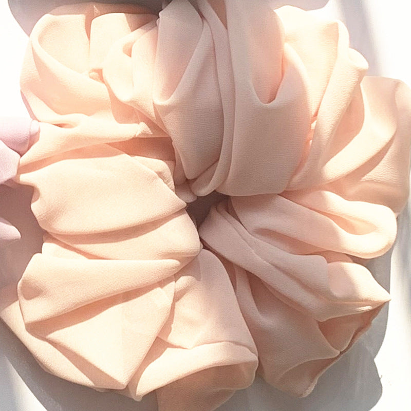 Big Head Bouquet Chiffon Large Intestine Ring Hair Ring