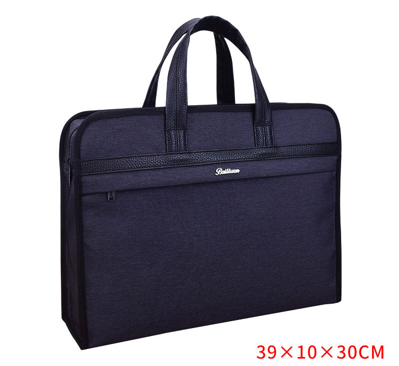 File Bag Large Capacity Waterproof Briefcase Canvas
