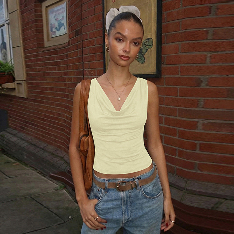 Womens Stylish Sexy Backless Top With Tie-up Details