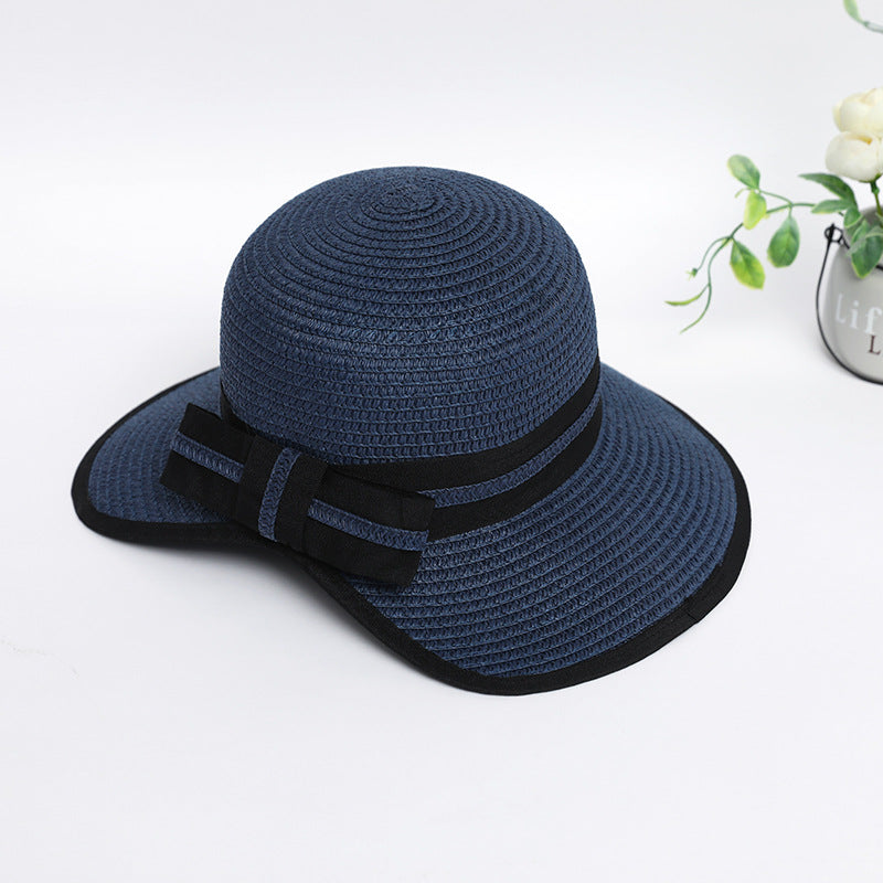 Beach Half Brim Peach Hat Woven Mesh Straw Hat