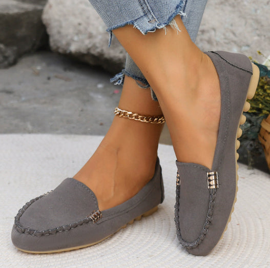 Doudou Shoes Women's New Flat Sole Shoes Beef Tendon Soft Bottom Lazy