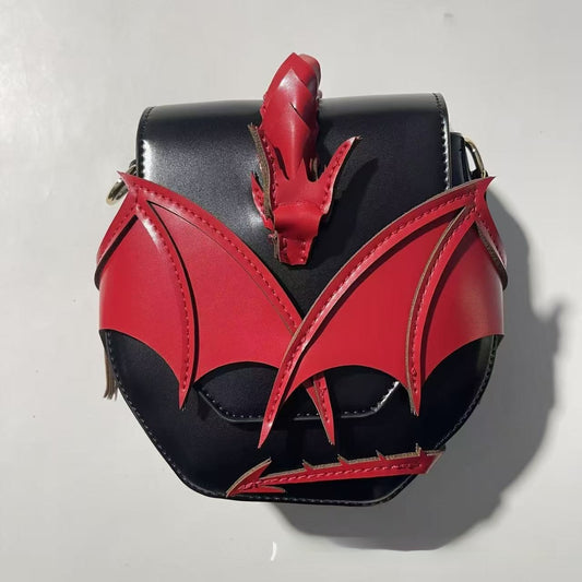 Magic Dragon Dragon Wing Patchwork Contrasting Color Design Multi-Color Optional Shoulder Crossbody Bag