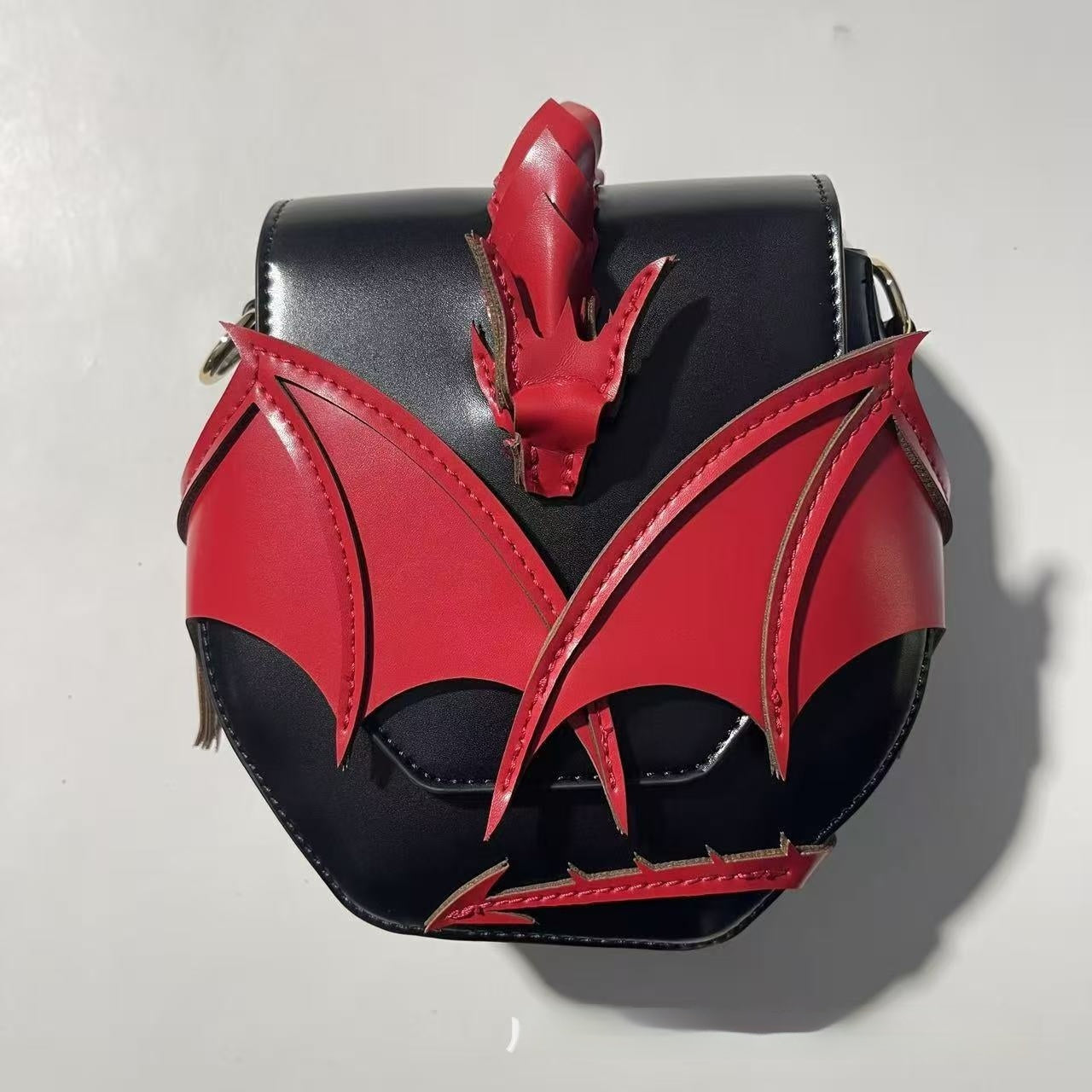 Magic Dragon Dragon Wing Patchwork Contrasting Color Design Multi-Color Optional Shoulder Crossbody Bag