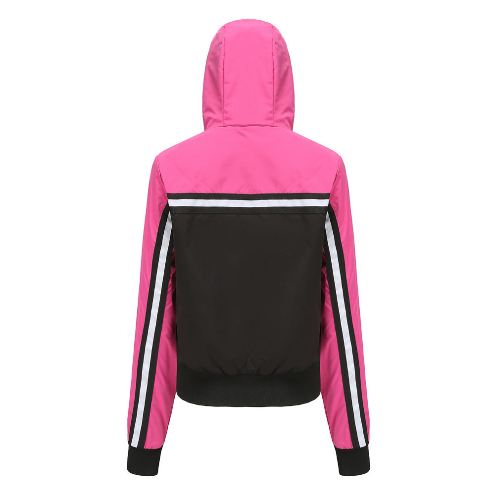 Color-blocked Thin Trench Coat For Women