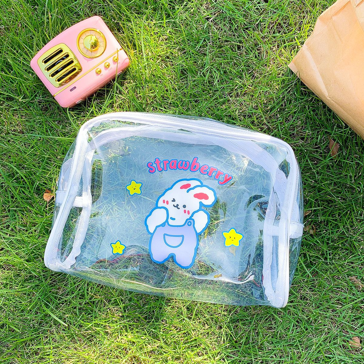 Creative Cartoon Transparent Makeup Waterproof Travel Storage Bag
