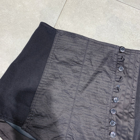 Ordinary Drawstring Straight Tube Type Washed Black Cotton Temperament Commuter